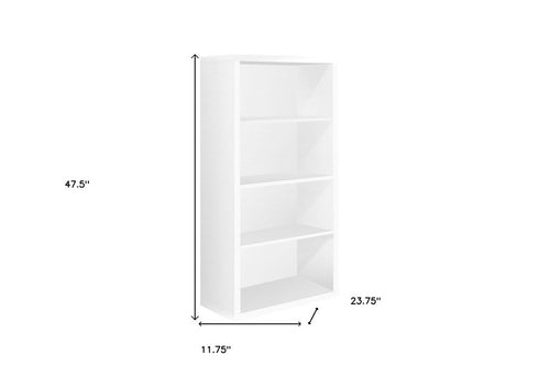 11.75" x 23.75" x 47.5" Cappuccino Particle Board Adjustable Shelves Bookshelf